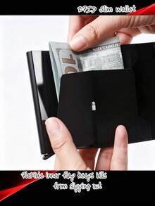 3/2/1 قطعة محفظة رجالية من ألياف الكربون بتقنية RFID، حامل بطاقات منبثق، إكسسوار حقيبة هدايا، أسلوب عمل فائق النحافة، هدية عيد الهالوين والكريسماس للرجال (حقيبة الهدايا هي إكسسوار) - A - مشاهدة 7