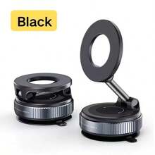 Car Phone Magnetic Stand Mechanical Vacuum Suction Cup Rotate 360° Magnetic Adsorption Bracket Navigation Universal Holder - A - View 12