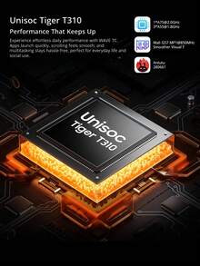 Blackview WAVE 7C 智慧型手機 全球版 6.56 吋護眼螢幕 32MP 後置相機 + 13MP 前置相機 Unisoc T310 處理器 最高支援 2TB TF 卡容量 5000mAh 電池 附贈 TPU 保護殼 Gemini AI ChatGPT EU 充電器 萬聖節禮物 - 黑色 - 查看 6