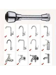 Kitchen Faucet Aerator, Universal Swivel Water Outlet, Water-Saving Anti-Splash Tap Filter, Fits Most Home Faucets, Switchable Water Modes, Anti-Splashing Design, Easy Vegetable & Dish Washing, Simple Installation Without Tools, Durable, Home Kitchen & Bathroom Tap Extension Pressure Booster Aerator, Kitchen Sink Faucet Accessory, Reduces Water Splatter, Practical Home Kitchen & Bath Small Accessory - Multi-color - View 12