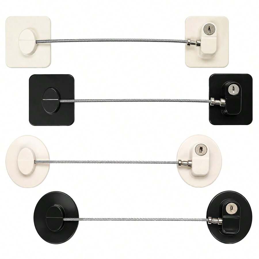 Multi-Functional Safety Lock, Suitable For Furniture, Cabinets, Drawers, Doors, Windows, Sliding Doors And Windows, Refrigerators, Ovens, Etc., Divided Into Combination Lock And Key Lock, Suitable For Children, Toddlers And Adults, Self-Adhesive Child Safety Lock - Multicolor - View 1