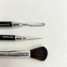 Versatile Dual‑Tip Beauty Tool Set, Face Blush Powder Brush, Nail Gel Mixing Spatula & Detail Nail Drawing Brushes - Multicolor - View 3