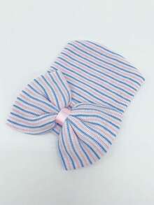 YIYIQCSJ 1pc Baby Newborn Hat Set Striped Pattern Bowknot Decor Cute Brimless Soft Hat Suitable For Baby Girls Boys 0-3 Months - Multicolor - View 13