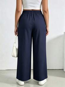 Plus Size Pants - Blue - View 2
