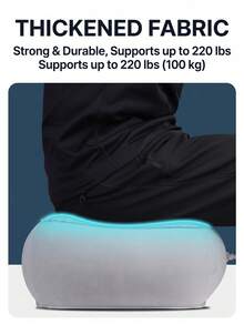 1pc Inflatable Height-Increasing Seat Cushion And Travel Foot Pillow, One-Touch Inflating Adjustable Seat Height Booster, Portable Airplane Leg Support Air Pillow, Stadium Spectator Height-Increasing Pad, Travel Outdoor Essential - Multicolor - View 7