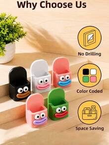Caja de almacenamiento con forma de labios fruncidos para tijeras y herramientas de máquina de coser (con respaldo adhesivo) - Caja de almacenamiento multifuncional diseñada específicamente para suministros de costura. Esta unidad de almacenamiento práctica puede servir como soporte dedicado para tijeras, pinzas y descosedores. - Modelo A - Ver 4