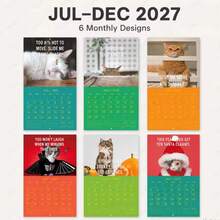 2027 Cat Calendar, Humorous And Funny Cat Wall Calendar, Includes 12 Months Of Images, Large Writing Space For Home Planning - Multiple Styles - View 5