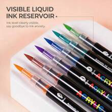 13-126 Colors Art Acrylic Marker Set,Markers Pen With Brush And Soft Tip,Suitable For Sketching,Coloring,Applicable For Painting On Stone,Wood,Calligraphy,Ceramic,Metal,And Various Other Surfaces,A Great Gift For Friend And Student,Back To School - Acrylic Marker Pen - View 4