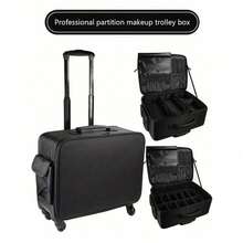 Professional Large Capacity Rolling Makeup Case, Eyelash Extension, Nail Art, Beauty Supplies Storage Box - Multicolor - View 1