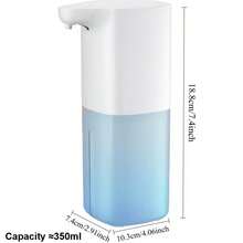 1 buah Dispenser Sabun Otomatis Putih Bergaya 350ml - Desain Tanpa Sentuh; Mendukung Pemasangan di Dinding atau Meja; Cocok untuk Sabun Tangan, Losion, dan Sampo - Ideal untuk Penggunaan di Kamar Mandi dan Dapur - Beroperasi dengan Baterai - Versi busa 350ml - View 12