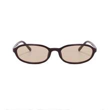 1pc Women's Fashion Glasses Retro Personalized Street Style Fashion Glasses - Brown - View 3