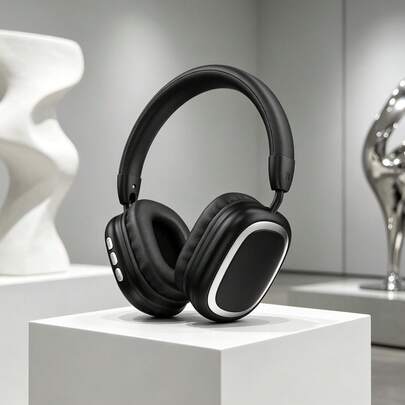 Gerripuer B35s Wireless Headphones 5.3 Over-Ear Bluetooth Headphones, Foldable, Rotatable, Telescopic, Metal Texture, High-End Business Gift, Stereo Channel, Volume Control, Thoughtful Gift, New With Long Standby Time, Supporting AUX/Wireless 2 Connection Modes, Using Type-C Charging Port, Compatible With Smartphones, Tablets And PCs