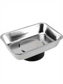 2pcs Stainless Steel Rectangular Tray - Specifically Designed For Holding Magnetic Parts, Bolts, Screws, And Other Components - Multicolor - View 7