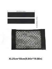 Elastic Mesh Storage Bag With Adhesive Wall Mount - Sticky Organizer Bag For Mail, Letters, Documents, Perfect For Cabinet Doors, Car Trunk, Under Sink, Sofa Side And RV - Home, Kitchen And Travel Storage - Multicolor - View 14