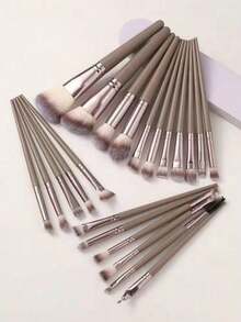 [Champagne Gold]30/9/7/3 Pcs Makeup Brush Set, Premium Synthetic Hair Eyeshadow Blending Brush Set, Cosmetic Tools - Coffee Brown - View 7