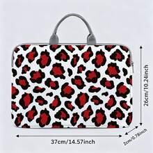Handheld Laptop Bag Leopard Print Business Unisex (Asymmetrical Pattern) - Black - View 3
