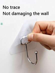 1-30pcs Heavy Duty Self-Adhesive Hooks, Suitable For Keys, Bathroom, Shower, Outdoor, Kitchen, Door, Home Decor, Utility Room - One Size - View 4