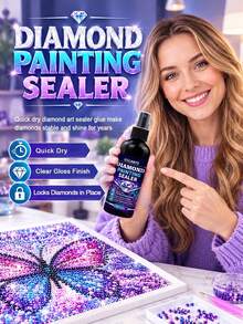 New Diamond Painting Sealant Spray, Quick-Drying Diamond Art Sealant, Prevent Yellowing, With Transparent Gloss Protection Layer, Firmly Lock Diamonds, Used For Diamond Art, Coasters, Art Puzzles And DIY Craft Projects. - A - View 3