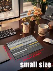 1 Pc Gray Paired With Gold Lines Pattern Kitchen Mat, 3.5 Mm Soft Rubber That Absorbs Water And Is Easy To Clean. Suitable For Corridors, Bathrooms, Living Rooms, Outdoor Door Mats, And Toilets. Useable Throughout The Year And For Various Holidays. - Multicolor - View 17