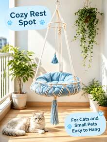 Cat Hammock, Cat Swing, Pet Hammock, Suitable For Pet Cats To Rest And Play, Hanging Pet Bed, Indoor Cat Sunbathing And Resting Nest - one-size - View 5