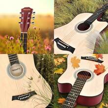Weluvfit Guitarra Acústica Con Accesorios Para Diestros 38 Inch Color Azul - Natural - Ver 4