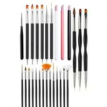 31pcs Professional Nail Brush Set - 3D Gel Pen, Acrylic Brush, Salon Grade Nail Tools, Suitable For Home And Salon Use - Pink - View 3