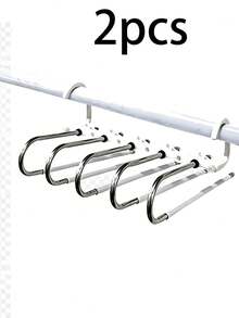 Multi-Layer Pants Rack, Space-Saving Closet Storage, Metal Non-Slip Pants Rack, Multi-Rod Design, Suitable For Jeans, Leggings, Skirts, Pants, Scarves Closet, Bedroom Closet, Apartment Clothing Storage Accessories - Multicolor - View 19