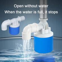 1/2" Plastic Float Valve, Automatic Water Level Control Switch, Full Stop Valve For Water Tank - Blue - View 2