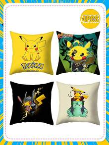 bandai Anime Printed Throw Pillow Set 4-Piece Set, 6 Pattern Combinations Available. High-Definition Prints, Not Prone To Fading. Soft Fabric. Home Decoration Good Item For Living Room, Sofa, And Bedroom Throw Pillows. - Multicolor - View 5