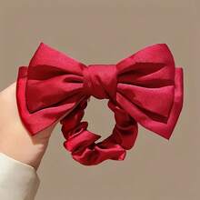 1pc French Retro Bow Hair Tie, High-End And Elegant Temperament, Wide Brim Will Not Damage Hair, Durable Hair Accessory, Easily Release Charm. - Multicolor - View 13