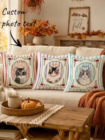 1 buc. fața de pernă personalizată cu nume, husă pentru pernă decorativă cu fotografie de animal de companie, potrivită pentru Crăciun, Ziua Îndrăgostiților, Ziua Tatălui, Ziua Mamei, nuntă, sărbători, decor pentru camera cuplului, fața de pernă personalizată, cadou pentru cei dragi, fără umplutură, durabilă, respirabilă, ușoară, lavabilă, drăguță, caldă, moale, confortabilă, minimalistă, personalizată, unică, pentru el, pentru ea, iubit, iubită, tată, mamă, familie, prieteni, pat, mașină, dormitor, salon de ceai, sufragerie, canapea