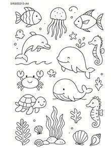 DIY Embroidery Stabilizer, A4 Size Self-Adhesive Water Soluble Non-Woven Auxiliary ,Deep-Sea Fish Design, For Beginner's To Use In Embroidery Projects - 21x29.7cm/8.26x11.7in - View 9