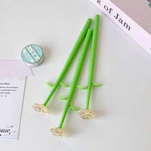 Cartoon Girl Heart Style Realistic Rose Flower Neutral Pen, Replaceable Refill, Journaling Pen, Christmas Valentine's Day Student Gift Pen - A - View 9