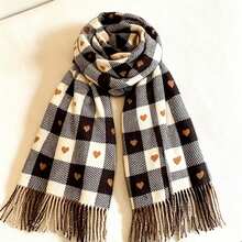 1 Women's Christmas Gift Scarf - Luxury Plush Shawl, Winter Warm Neck Scarf, Valentine's Day Gift - Multicolor - View 9
