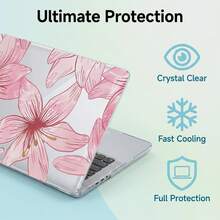 1-Piece Clear Crystal Shockproof Protective Case For MacBook/Matebook,Full Transparent Hard PC Cover With Cooling Vents,Snug Fit Laptop Shell,Compatible With 13 Neo/13.3 Air/13.3 Pro/13.6Air/14.2 Pro/15Air/16.2Pro/D16/14 Ultra - View 3