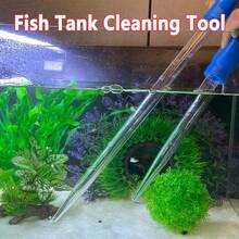 1pc Fish Tank Water Change Drip Feeder, PE Material Drip Design, Convenient For Feeding Small Fish And Cleaning Fish Tank Waste - Straight Head - View 1