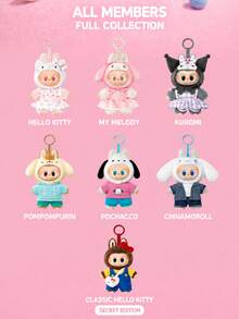 Pop Mart Labubu THE MONSTERS X Sanrio Family Series - Liontin Boneka Vinyl (1 Kotak Buta Acak) - MultiWarna - View 5