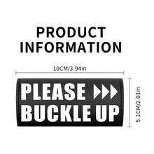 1pc PU Leather Car Seat Belt Shoulder Cover, PLEASE BUCKLE UP Letter Print Universal Safety Belt Pad, Anti-Friction Seatbelt Protector, Car Interior Decor Accessories - A234 - View 12