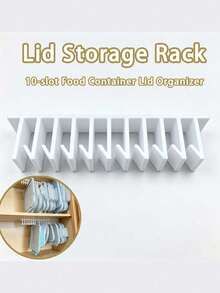 Pot Lid Storage Rack, Cabinet Door Organizer, Kitchen Food Container Lid Hanging Storage Rack, Hanging Pot Lid Storage Rack, Under Cabinet Lid Storage Rack, Kitchen Container Pot Lid Space-Saving Storage Rack - Multicolor - View 3