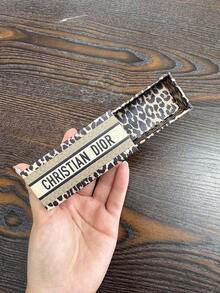 Dior This Leopard Print Storage Box Is Stylish, Can Store Cosmetics And Lipsticks, Has Exquisite Details And Is Easy To Open And Close. - Mocha Brown - View 6