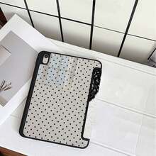 黑白蕾絲波點 Y 型支架保護平板保護殼，附筆筒，適用於 iPad 第 10 代 Smart Case/11(A16 2025)/適用於 Galaxy S9/S7/S10+/適用於 /適用於 - 彩色 - 查看 8