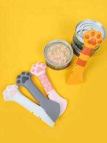 A Multi-Functional Pet Spoon, Shaped Like A Cat Paw, Can Be Used For Feeding, Stirring, And Covering Canned Food. It Can Also Serve As A Can Opener And An Auxiliary Tool For Pet Feed. Pet Supplies. - One Size - View 9