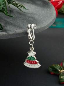 CIZME 1pc Cute Christmas Fake Belly Ring For Women,Santa Claus Hat,Christmas Tree Non Piercing Belly Button Rings Fake Navel Rings For Christmas Party Gift - Fake Belly Ring - View 7