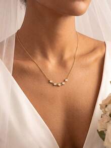 1pc Moissanite Necklace, Unique Hexagonal Star Orbit Pendant Necklace, Suitable For Women's Daily Wear And Gifting - Hexagonal Diamond Moissanite Necklace - View 3