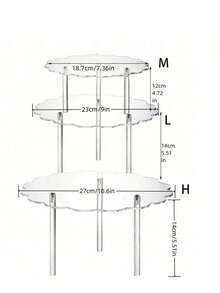 1pc/3pcs/4pcs Acrylic Round Cake Stand, Party/Birthday Dessert Display Rack, Transparent Crystal Display Stand - Clear - View 15