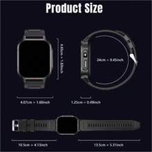 ZhiKexing Sports Smart Watch + Earphone Set, 1.83 Inch Full Screen Touch Sports Smart Watch, 260MAH Battery With LED Light, Suitable For Men And Women Sports Outdoor Smart Watch, With Wireless Call/Message Reminder/Multiple Sports Modes, Information Reminder Multi-Function Phone Answer/Dial, Remote Photo/Music Playback, Sports Log Fitness Smart Watch, Wireless Connection Compatible With IOS And Android Phones, Holiday Gift - View 6