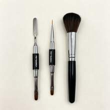 Versatile Dual‑Tip Beauty Tool Set, Face Blush Powder Brush, Nail Gel Mixing Spatula & Detail Nail Drawing Brushes - Multicolor - View 5