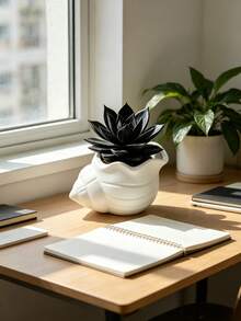 3D Printed Ocean-Style Seashell Shaped Creative Planter, Colorful Matte Finish, Suitable For Succulents And Mini Foliage Plants, Indoor Desktop And Windowsill Greenery Container, Artistic Flower Pot, Home Decor Small Gift - Multicolor - View 4