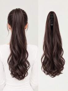 18 Inch Wig With Ponytail, Can Be Clipped With Large Waves To Tie A Low Ponytail Wig, Suitable For Women's Daily Wear - Multicolor - View 12