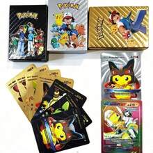 Funko 55pcs Pokémon Cards Rare VMAX, GX, EX, Collectible Cards Shiny Cards Universal Language Pokémon Anime Peripheral Cards Tabletop Game PVC Game Cards - Multicolor - View 6